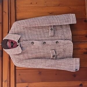 Talbots rose pink tweed jacket size 8